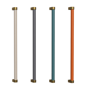 轻奢皮革拉手柜门酒柜玄关柜定制把手衣帽间玻璃门拉手管形长把手