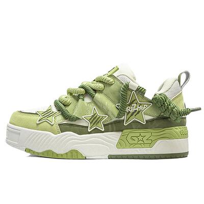 轨者GREZHER牛油果绿情侣星星鞋