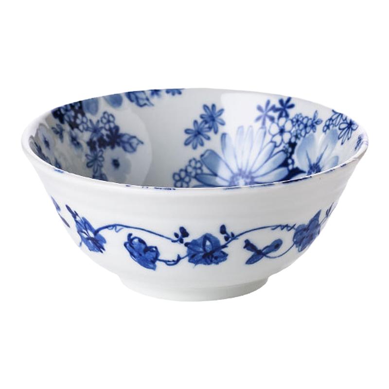 日本进口和风花集深盘子甜品碗