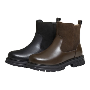 TATA他她男鞋商场同款时尚男士切尔西靴加绒短靴2025冬新VPN01DD5