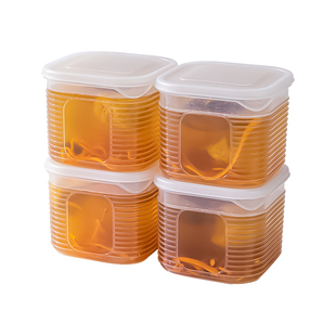 日本冻汤分装盒冰箱盒子收纳盒冷冻肉保鲜盒食品级高汤冷冻储存盒