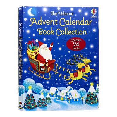 圣诞倒数日历24册  圣诞节日礼品书盲盒书 英文原版 The Usborne Advent Calendar Book Collection儿童启蒙经典童话绘本超大开