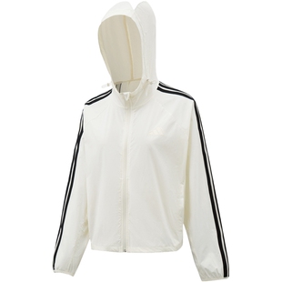 adidas阿迪达斯女子时尚户外百搭连帽夹克外套KX2759