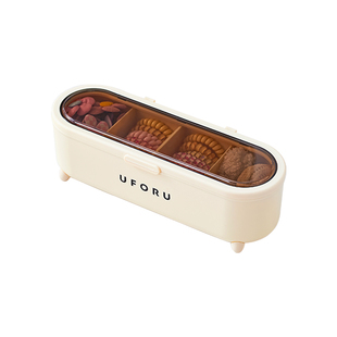 发饰高颜值收纳盒带盖防尘三合一组合装皮筋发卡分区分格整理盒