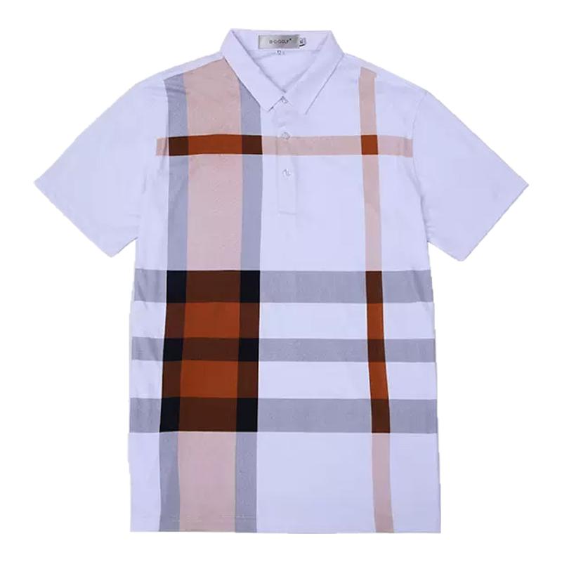 BCGOLF夏季新款半袖衣服潮流男装夏装薄款上衣翻领t恤男式短袖衫
