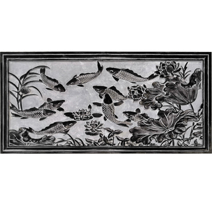 石雕浮雕大理石装饰汉白玉青石晚霞红壁画定制影壁背景墙中式外墙