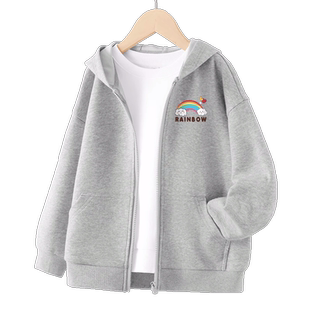 拉夏贝尔女童外套秋女大童春秋款卫衣2026新款儿童春季运动开衫薄