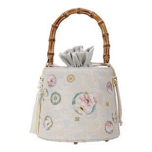 绣花手提包古风旗袍宴会刺绣蜀绣小水桶包送妈妈闺蜜礼物伴手礼