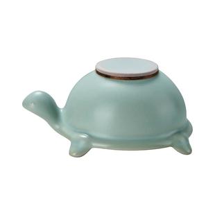 青澹汝窑茶漏滤网单个茶叶过滤器茶具配件景德镇陶瓷茶宠汝瓷开片