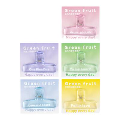 天色透明夹子燕尾夹ins风