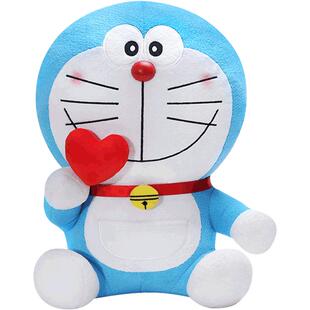 哆啦A梦官方正版机器猫爱心公仔毛绒玩具睡觉玩偶床上大抱枕娃娃
