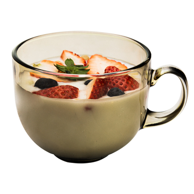 茶色牛奶早餐杯大容量