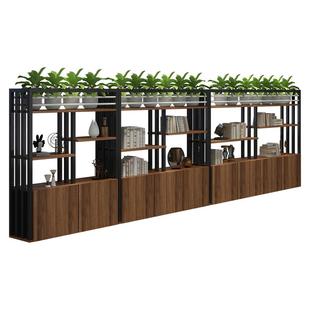 办公室屏风隔断铁艺置物架现代简约隔断柜餐厅围栏墙绿植花架隔断