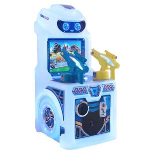 新款儿童机器人萌熊投币游戏机商用弹珠拍拍乐扭蛋机射击格斗赛车