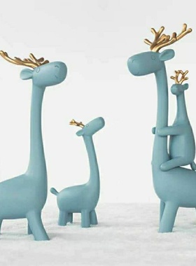 酒柜装饰品摆件玄关红酒架乔迁新居礼品创意鹿客厅电视家居装饰品