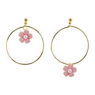 中国国家博物馆折枝桃花首饰创意耳环发簪女生博物馆文创结婚礼物