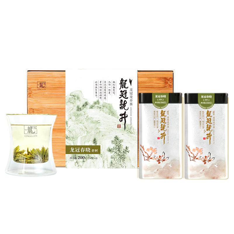 特级西湖龙井老树双罐礼盒200g