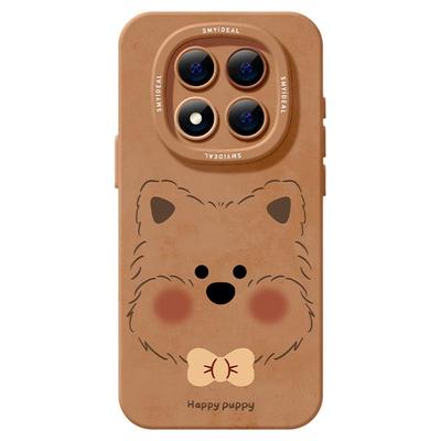 适用红米note15pro手机壳女款note14保护套小米高级note11pro硅胶防摔13por+全包redmi棕色12turbo软好看小狗