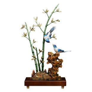 《步步高升》节节高升铜竹子摆件办公室装饰领导升职招财开业礼品