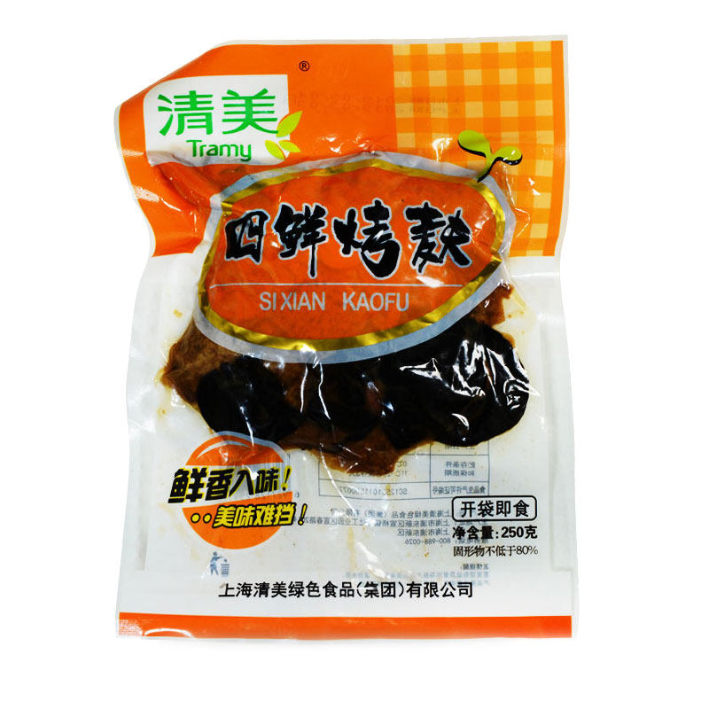 上海清美推荐即食包装四鲜烤麸鲜汁小白干五香小素鸡只发江浙沪皖