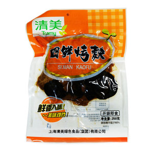 上海清美推荐即食包装四鲜烤麸鲜汁小白干五香小素鸡只发江浙沪皖