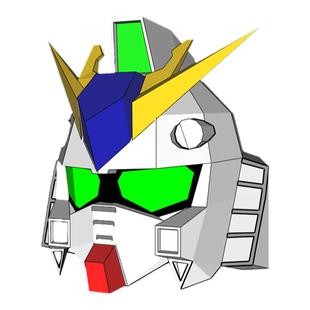 高达RX-78NT1头盔RX-93头盔手工制作DIY纸模型可穿戴cosplay道具