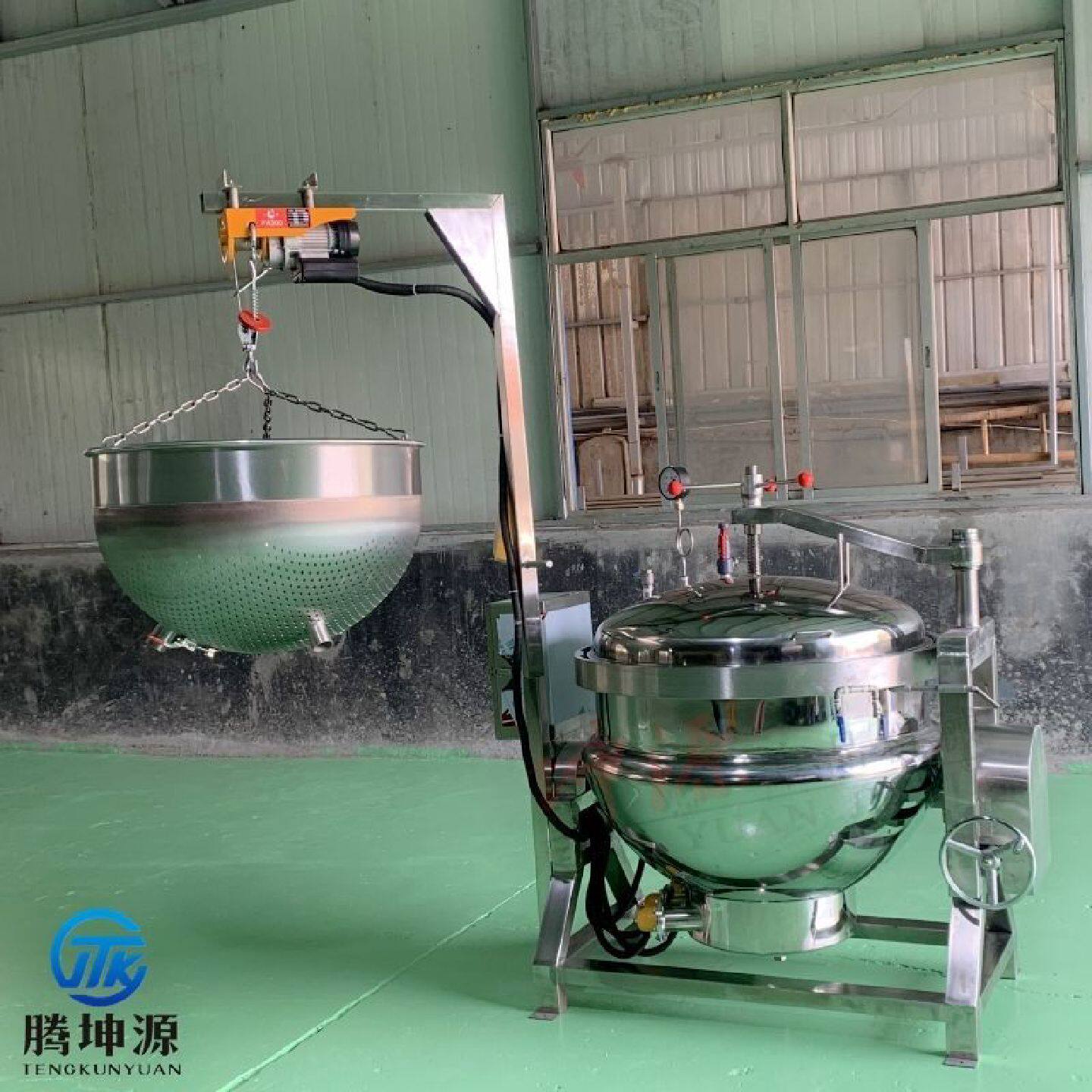 大容量大型粽子玉米鸭蛋牛羊骨汤加热压力蒸煮锅煮汤商用高压锅