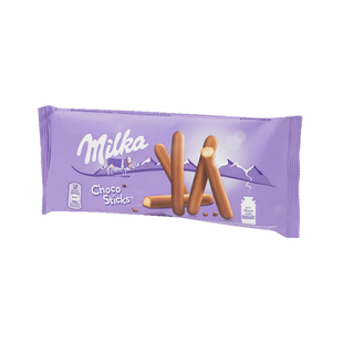 现货荷兰德国milka妙卡巧克力棒涂层手指饼干条牛奶巧克力条112g