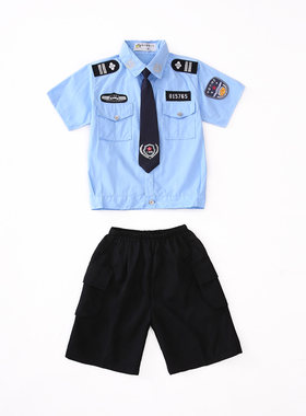 六一小军人男童服装特警