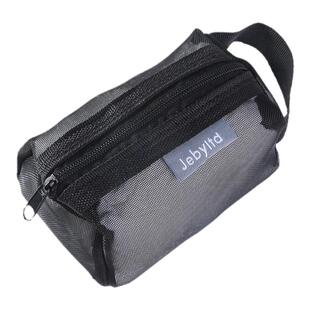 网纱透明收纳袋迷你分装网格拉链袋加厚拉链小钱包小文具袋分类包