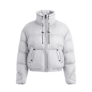 kodice2025冬季新款修身显瘦格纹立领短款保暖修身羽绒服女款