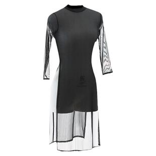 现代古典舞练功服身韵纱衣女中长款网纱上衣飘逸舞蹈服中袖瑜伽服