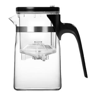 天福茗茶飘逸杯玻璃按压式茶水分离泡茶壶办公室家用过滤500ml