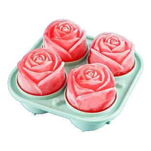 玫瑰花玫瑰冰块冰格模具硅胶自制冰模造型制冰神器网红冰冻神器