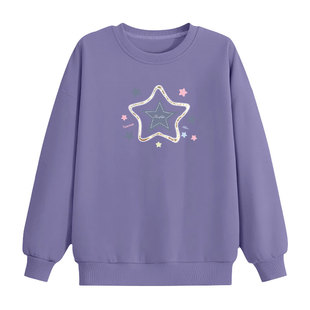 春秋款韩版纯棉薄款长袖卫衣女潮流爆款百搭洋气圆领通勤女装上衣