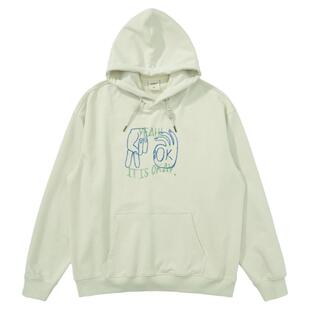 Mentmate 秋冬小众个性印花帽衫 男女情侣松弛感BF连帽卫衣上衣