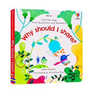 Usborne问与答翻翻书 我为什么要分享 英文原版 Lift-the-Flap First Questions and Answers Why Should I Share儿童启蒙英语读物