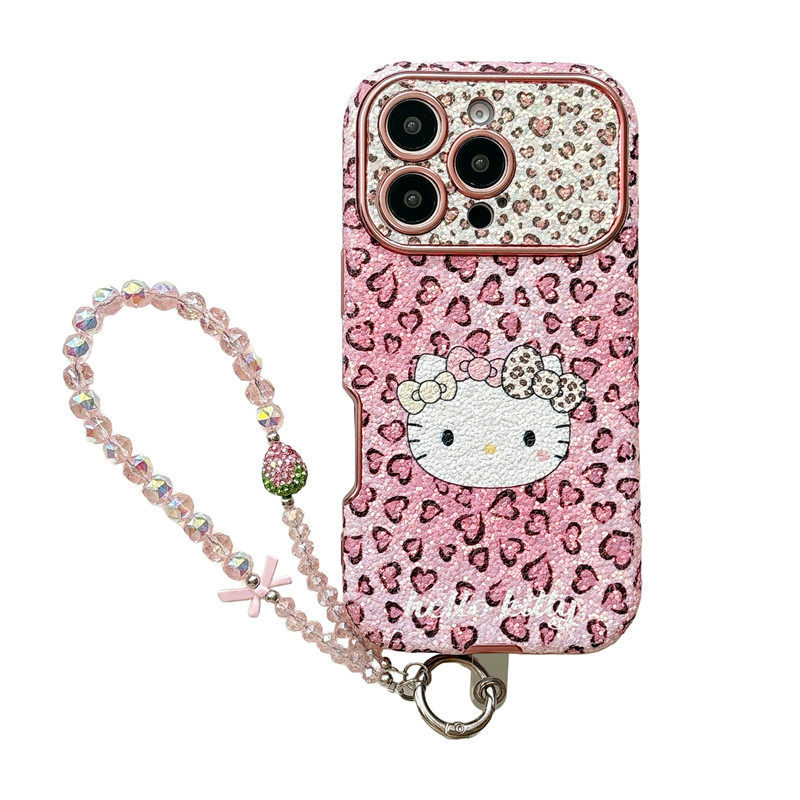 三丽鸥HelloKitty可爱豹纹手机壳
