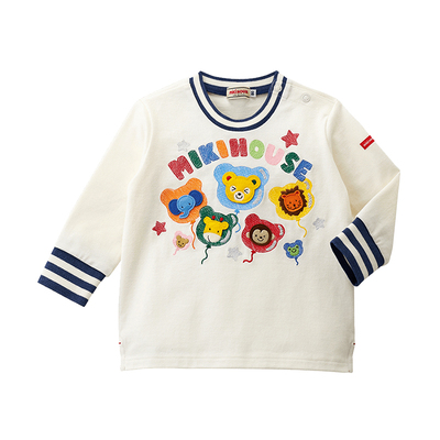 普奇熊好朋友长袖T恤mikihouse