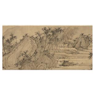 诸升诸昇万千烟雨图高清微喷古代名画复制国画竹子装饰画墨竹画稿