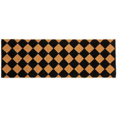 棋盘入户门地垫椰壳进门垫防滑垫