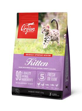 【百亿补贴】Orijen渴望猫粮幼猫猫咪鸡肉无谷进口猫粮1.8/5.4kg