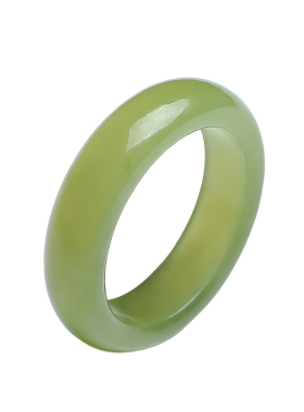 印象眸和田玉戒指黄口玉指环素圈