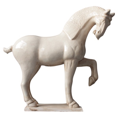 唐三彩仿古风桌面摆件收藏陶瓷马