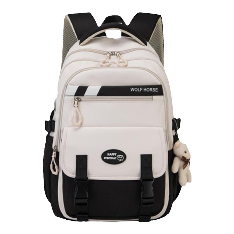 书包女生超大容量潮减负轻便中学生初中生高中生小学生双肩背包男