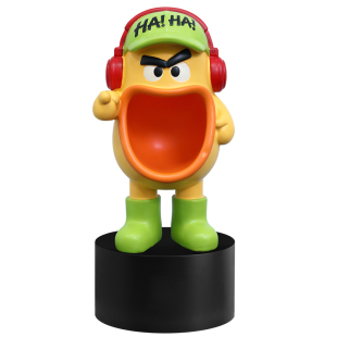 指你发财铜钱人大型落地摆件轻奢高档客厅玄关托盘收纳乔迁装饰品