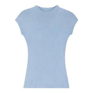 pusumede 黑色设计感针织短袖t恤女夏天新款百搭气质修身打底上衣