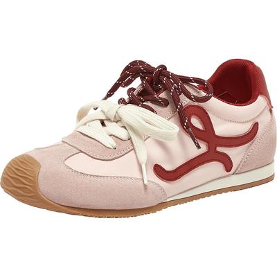 百思图2025夏新款德训鞋鸳鸯鞋歪头运动休闲鞋阿甘鞋女A1825BM5Z