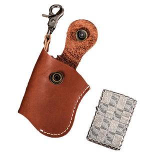 zippo打火机皮套芝宝火机配件外壳保护套牛皮挂腰手工zipoo通用款