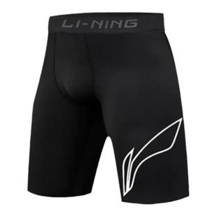 李宁紧身裤男跑步田径五分运动短裤篮球高弹压缩训练裤速干马拉松